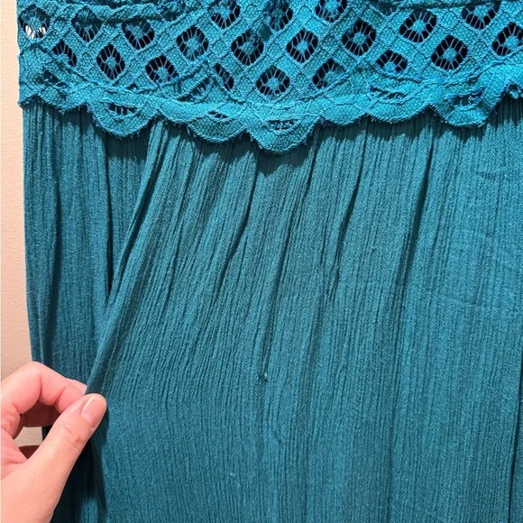 Free People Teal Adela Maxi Dress - Picture 9 of 10